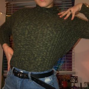 Green American Eagle flare sweater
